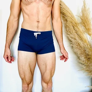 HERREN 2XIST Marineblau Weiß Kordelzug Krawatte Badeanzug Mini Badehose Shorts L - Bild 1 von 9