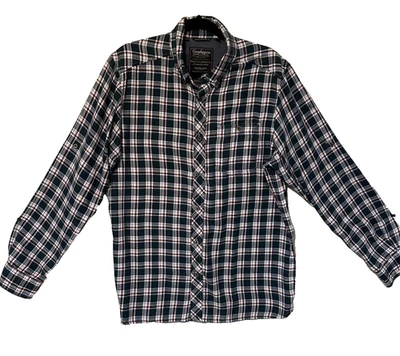 Camisa de franela Craghoppers para hombre L verde granate blanco a cuadros peso medio Foto 1 de 4