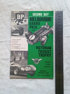1958 Melbourne Grand Prix Albert Park 2nd Day Program Racing Cars Sports Touring - Picture 1 of 9