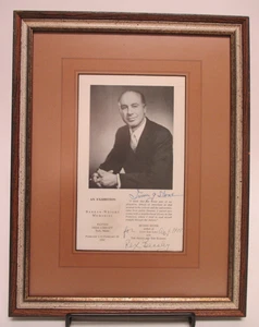 SIGNED Irving Stone AUTOGRAPHED Framed Vintage Exhibition Paper w Author Picture - Picture 1 of 1