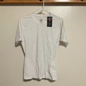 Tommie Copper Lower Back Support Compression Shirt White Lumbar Mens M - Picture 1 of 8