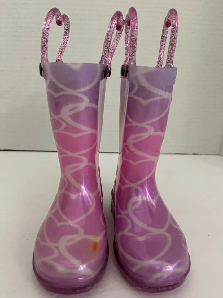 Botas de lluvia impermeables para niñas "Western Chief" corazón brillante ilumina talla 5 Foto 1 de 1