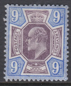 M39(2) 9d viola ardesia + Ultramarine De La Rue MONTATO COME NUOVO - Foto 1 di 1