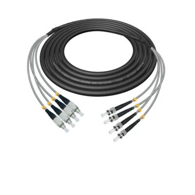 1M~20M 4 Strand MM OM3 7mm Fiber Optic Outdoor Cable with FC/SC/ST/LC Connector - Image 1 of 4
