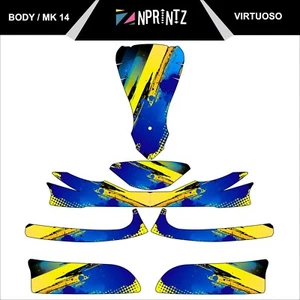 MK 14 VIRTUOSO FULL KART STICKER KIT - KARTING - OTK - EVK-CADET-ROOKIE - Picture 1 of 3