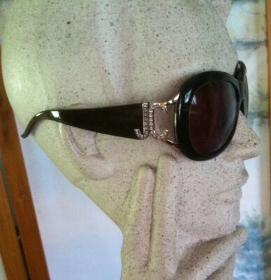  Gafas de sol Just Cavalli JC 151S 58 mm de plástico marrón con pedrería de cristal Foto 1 de 4