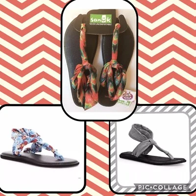 Nuevo con etiquetas Sanuk Yoga Mat Sling Ella Sandalia Metálica Mujer Gris Plata Floral 7 8 9 10 Foto 1 de 4