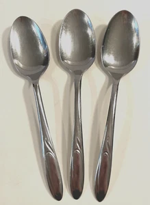 3 Vintage Superior USA Vibrant Stainless Steel Flatware Serving Spoons - Picture 1 of 3