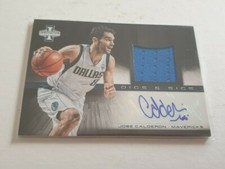 2013-14 Innovation Digs & Sigs Jose Calderon Auto Jersey /15 - Dallas Mavericks