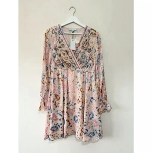 Joanna Hope Beaded Burnout Dress Size 16 Pink Wedding Guest Occasion RRP £150 - Picture 1 of 10