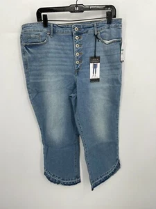 Sofia Vergara Jeans Womens 18S Leslie Slim Straight Exposed Button Fly Cropped - Picture 1 of 8
