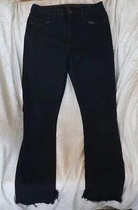 Ernest Sewn Womens Black Jeans Sz 30 Mid Rise Straight Leg - Picture 1 of 6