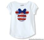 Disney's Girl's Size 5 Minnie Mouse Americana Sequin Jumping Beans Graphic Tee 