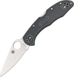 Spyderco Delica Lockback Folding Knife 3" VG-10 Steel Blade Gray FRN Handle - Picture 1 of 2