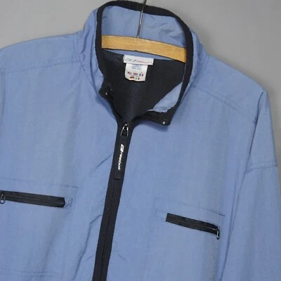 Reebok - Large - Men's Y2K Vintage Windbreaker Sky Blue Jacket Mesh Lined Zipped - Image 1 of 4