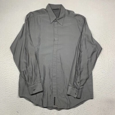 Camisa Versace Clásica V2 Para Hombre 17.5/44 Gris Abotonada Manga Larga Foto 1 de 4