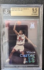 1998-99 Skybox Molten Metal 134 Vince Carter Rookie RC BGS 9.5 GEM MINT Raptors