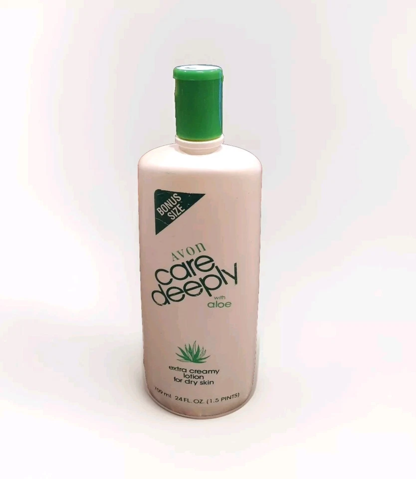 Rara lozione cremosa extra Avon Care Deeply con aloe 24 fl oz NUOVO VECCHIO MAGAZZINO - Immagine 1 di 1
