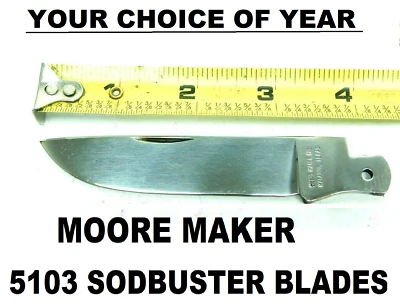 NUEVA HOJA DE REPUESTO para Cuchillo Moore Maker 5103 Amarillo Sodbuster ELIGE AÑO QC Foto 1 de 4