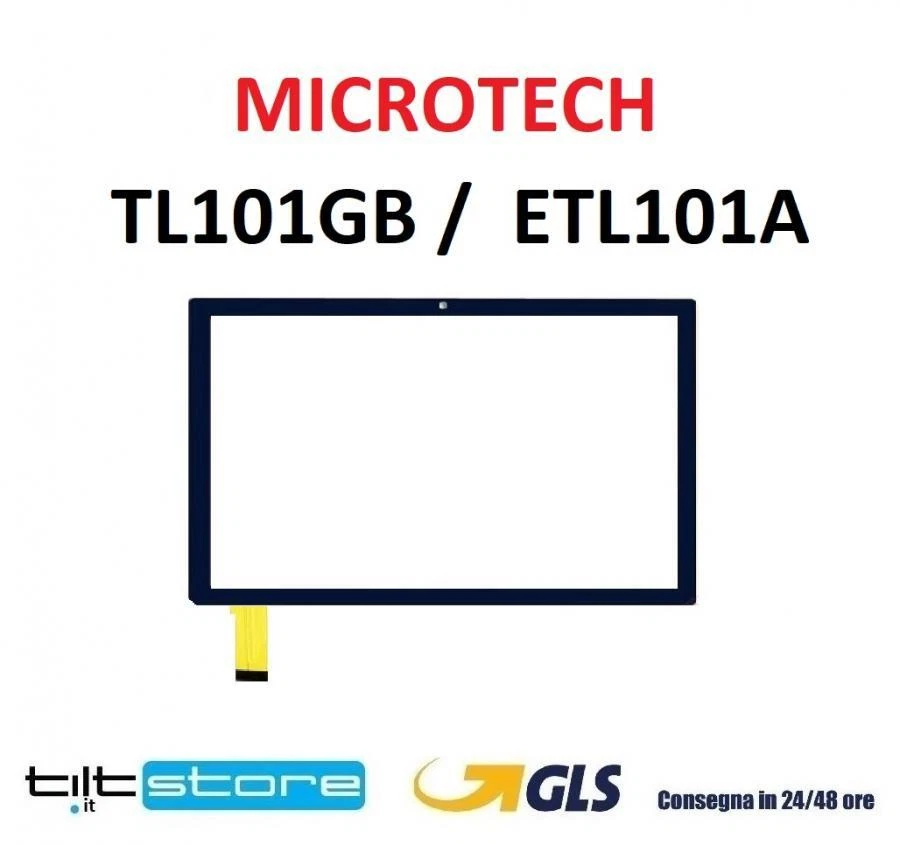 Micro-Tech E-TAB Vetro Touch Screen Schermo per Tablet - Nero