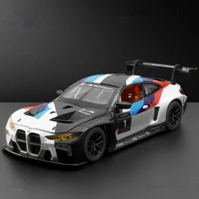 1:24 BMW M4 GT3 Alloy Sports Car Model Diecast Metal Kid Toy Car Vehicles Scale - Image 1 of 4