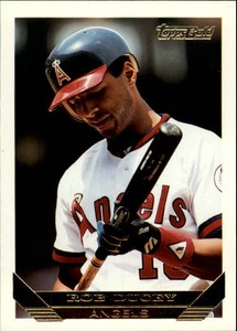 1993 Topps Gold California Angels Baseball Card #293 Rob Ducey