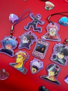 Jujutsu Kaisen Phone Charms Gojo Choso Megumi Sukuna Nanami Toji Chibi 1 in - Zdjęcie 1 z 9