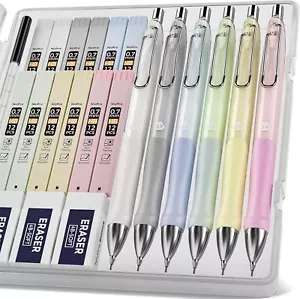 6PCS Pastel Mechanical Pencil Set 0.7 Mm, Cute Mechanical Pencils - Picture 1 of 4