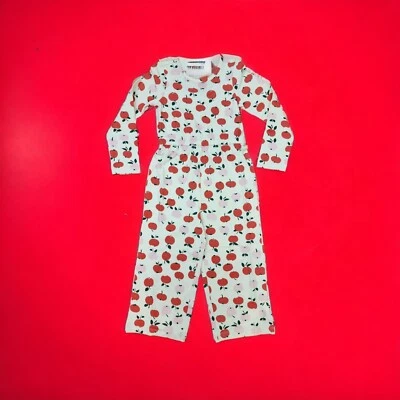 Hanna Andersson Mono Mameluco Niñas EE. UU. 4/100 cm APPLE OF MY EYE Rojo Rosa Nuevo  Foto 1 de 4