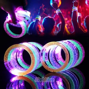 30 Pack Glow In The Dark LED Bracelets Party Favors Flashing Light Up Bracelets - Picture 1 of 12