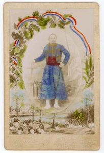 PHOTO CABINET Toledano à CONSTANTINE  hand tinted, 3ème de tirailleurs algériens - Picture 1 of 2