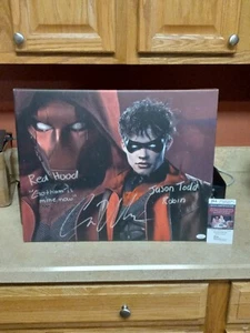 Curran Walters Titans TV Show Signed Jason Todd Robin 16x20 Canvas JSA AB34681 - Imagen 1 de 5