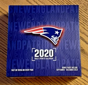 New England Patriots Sammlerstück: 2020 Desk Daily Sports Calendar NEU - Bild 1 von 14