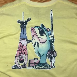 Mach III Vintage T Shirt 1976 Funny Fishing Yellow Single Stitch T-Shirt - Picture 1 of 7