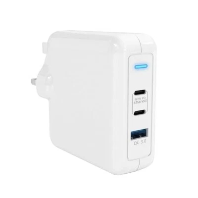78W Plug, 60W USB C PD Adapter with 18W USB 3.0 For iPhones , iPad & Laptops - Image 1 of 4