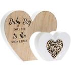 LARGE WOODEN HEART SENTIMENT PLAQUE ORNAMENT FAMILY FRIENDS MOM LOVED ONES GIFTS