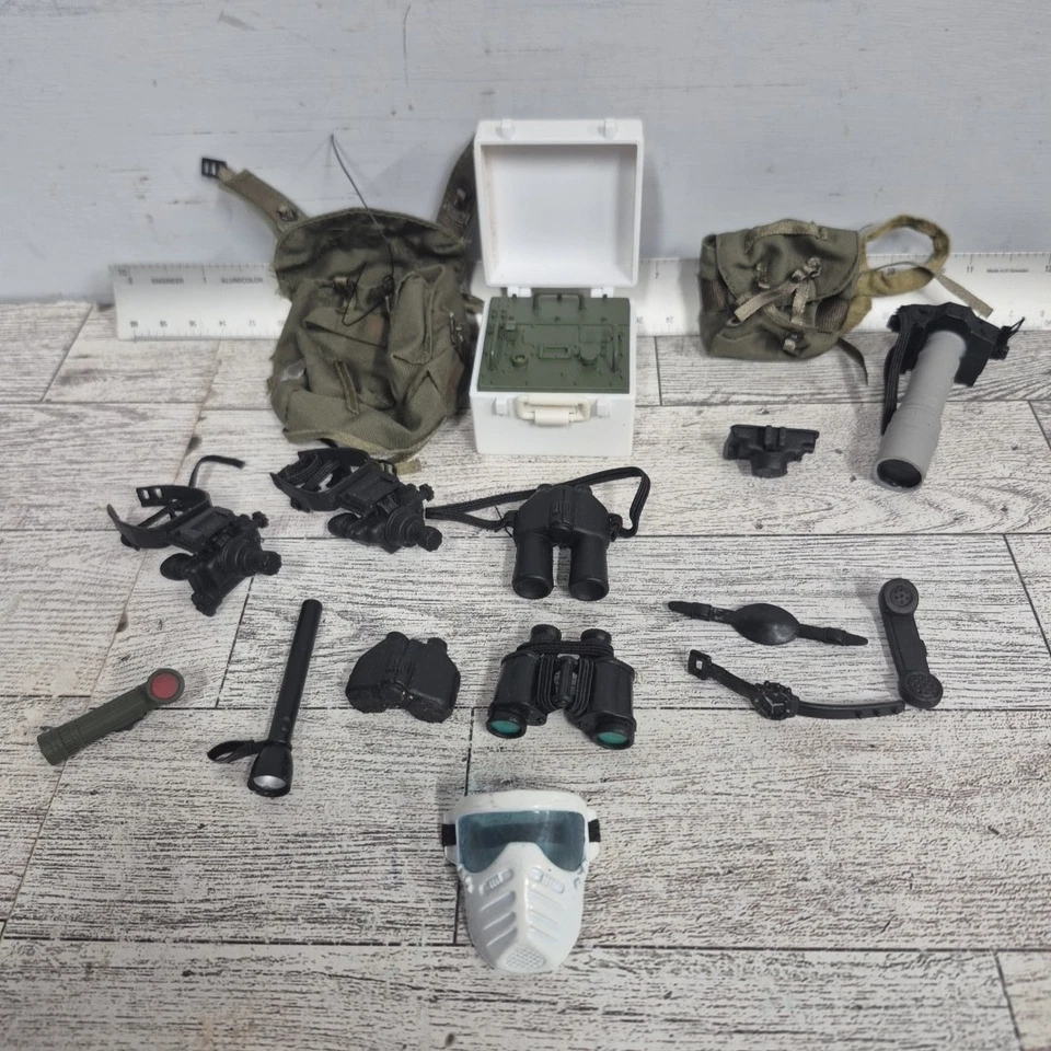 Lote de acessórios para proteção facial visão noturna escala 1/6 12" boneco de ação militar - Imagem 1 de 4