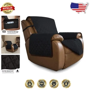 Elegante funda reclinable de gran tamaño resistente al agua - diseño reversible negro - Imagen 1 de 9