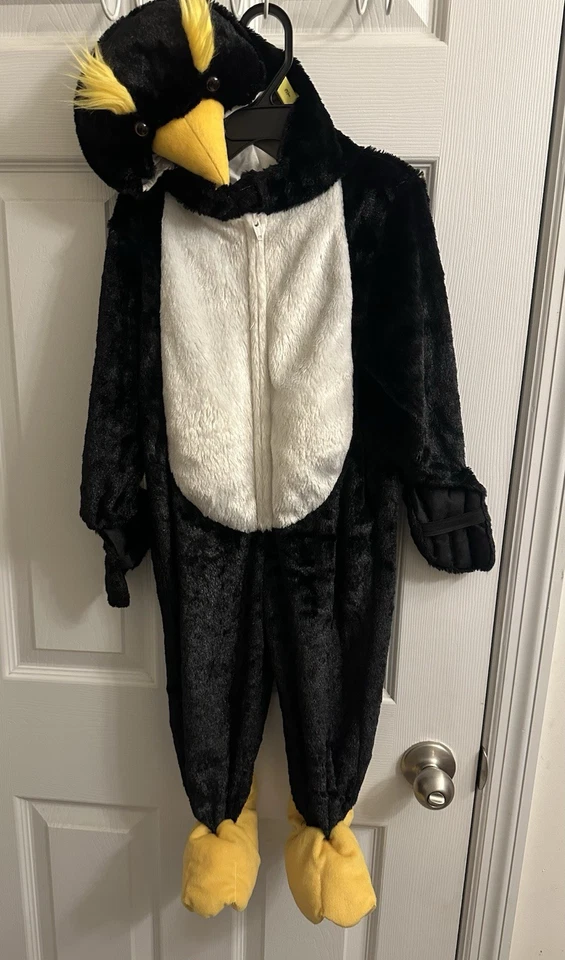 企鹅男孩女孩万圣节服装连体裤尺寸 3T 儿童装扮 — 第 1/4 张图片