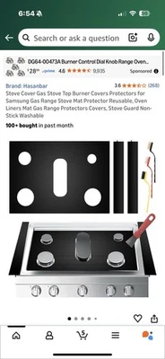 Stove Cover Gas Stove Top Burner Covers Protectors for Samsung Gas Range Stov... - Image 1 of 4