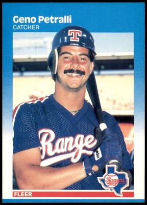 Geno Petralli Texas Rangers 1987 Fleer #135 MLB Baseball Card - Image 1 of 2