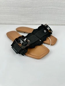 Universal Thread - Sandali da donna Chrissy Memory Foam sottopiede neri taglia 9 - Foto 1 di 4