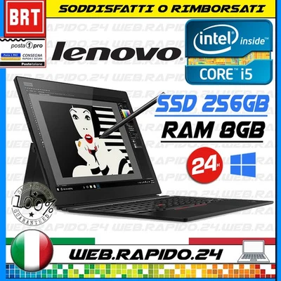 NOTEBOOK LENOVO THINKPAD X1 CARBON G3 CPU I5-8350U RAM 8GB SSD 256GB TOUCH WIN11 - Immagine 1 di 4