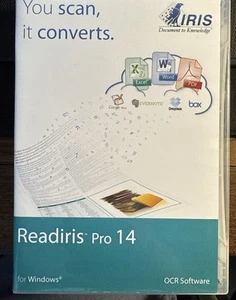 IRIS Readiris Pro 14 OCR Software For Windows PC NEW Sealed - Picture 1 of 2