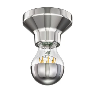 Plafoniera LED Elektra porcellana argento incl. lampada a specchio E27 667lm - Immagine 1 di 4