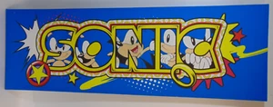 Letrero de exhibición de Saga Sonic The Hedge Hog Game Store RARO 36" X 12" X 1,5" hallazgo raro - Imagen 1 de 10