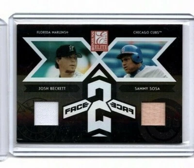 Donruss Elite Face 2005 2 reliquias 149/250 Sammy Sosa Josh Beckett #FF-5 Foto 1 de 2