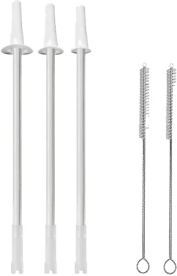 HYDRO2GO 🧡Lot 12x Pack Replacement Straws Hydro Flask Half Gallon 32 64 128oz ❤8x Brush❤