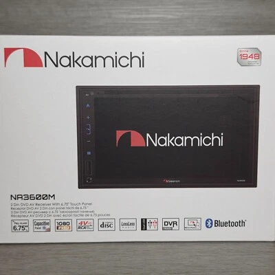 Nakamichi NA3600M 2-DIN In-Dash CD/DVD Bluetooth Receiver With 6.75" Touchscreen - Image 1 of 4