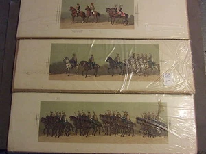 COMITIVA REGIA 1879 ALFONSO XII, CALVARIO, MILITARIA, 3 PRINTS - Picture 1 of 4